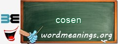 WordMeaning blackboard for cosen